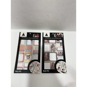 CRAFT SMITH Planner Stickers Book Lot Of 2 - Appointment 903pc+ Leopard Glam 834